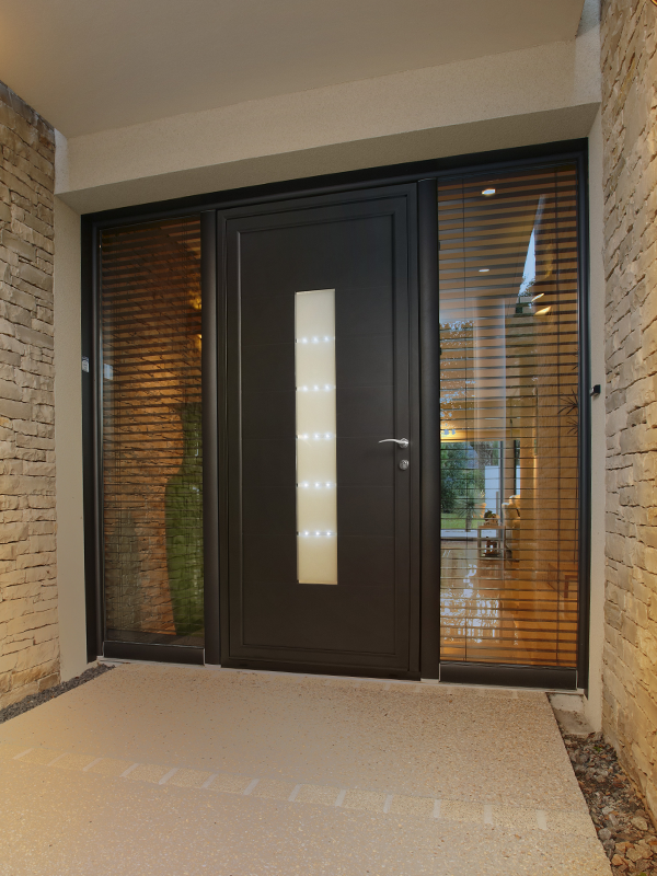 Porte en alu à Saint-Herblain (44) - Menuiserie du Héron - Maître Artisan Spécialiste Rénovation