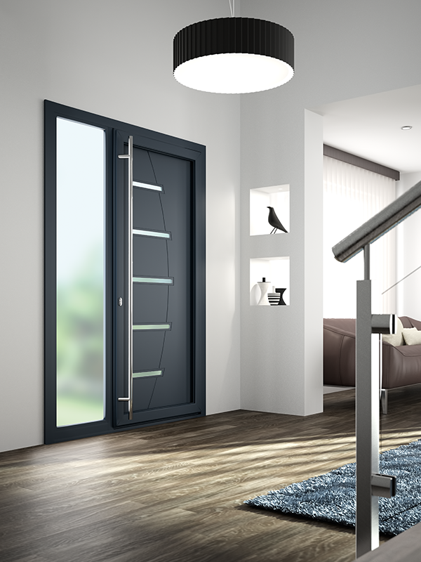 Installation porte avec baie vitré à Couëron (44) - Menuiserie du Héron - Maître Artisan Spécialiste Rénovation